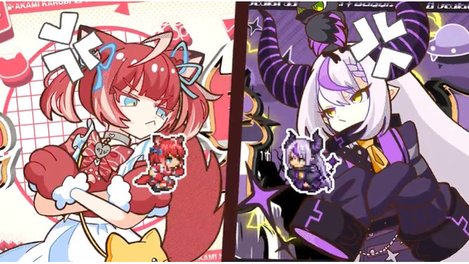 vaultroomがホロライブ「ラプラス・ダークネス」、CR「赤見かるび」とコラボ！映像では2人が色々なレトロゲームで競い合う