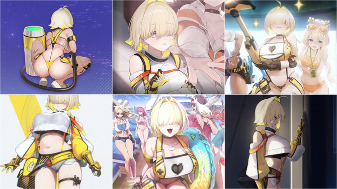 『勝利の女神：NIKKE』元祖“ふとましい”なエレグに何が起きた!? 人気投票16位だった彼女が、水着姿でドロシー（第4位）にダブルスコアの“4.4万いいね”！【フォトレポ】