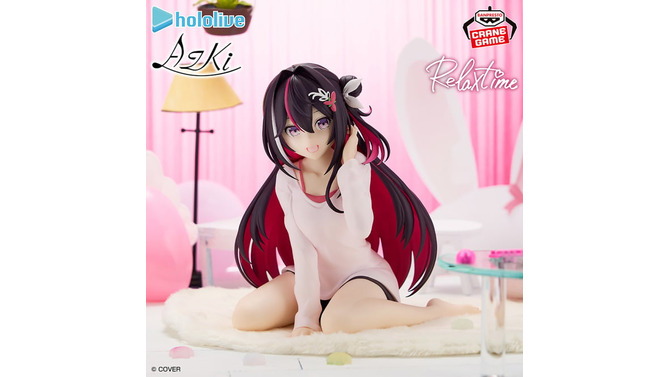 ホロライブ・AZKiが、可愛いく微笑むオフスタイルでフィギュア化！描き下ろしイラストの大型クッションと共にプライズ展開