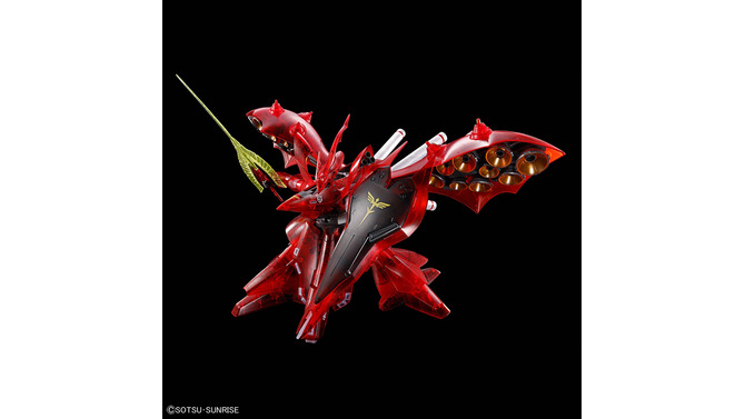 逆襲のシャアより「HG ナイチンゲール」がクリアカラーでガンプラ化！MA並みの赤い巨躯が見栄えバッチリ