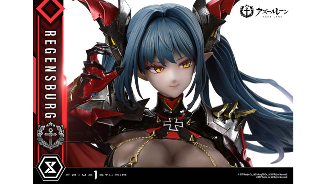 肌にピッタリ張り付いた黒タイツがセクシー…！『アズレン』より「レーゲンスブルク」が約18万円、500体限定でスタチュー化