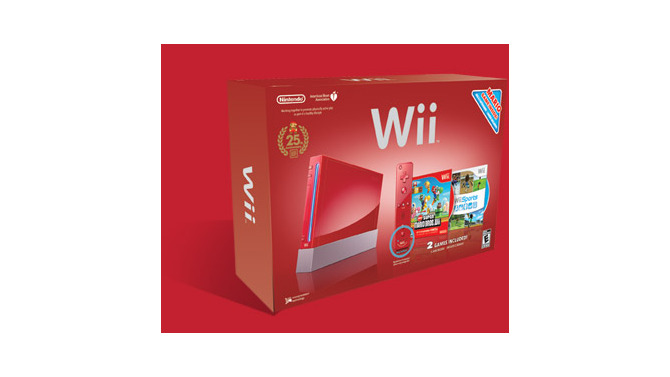 スーパーマリオ25周年記念の赤いWiiとDSが米国でも発売