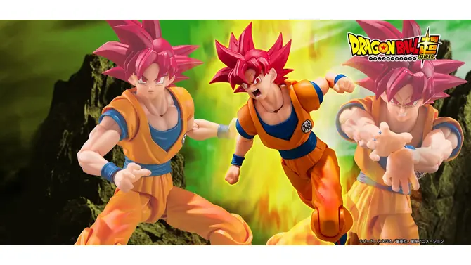 「ドラゴンボール超」より「超サイヤ人ゴッド孫悟空」アクションフィギュア2種が店頭予約開始！表情パーツで様々なシーンを演出