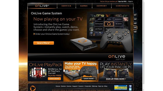 【GDC2011】クラウドゲームの世界が着々と・・・ゲーム機不要の「OnLive」最新アップデート