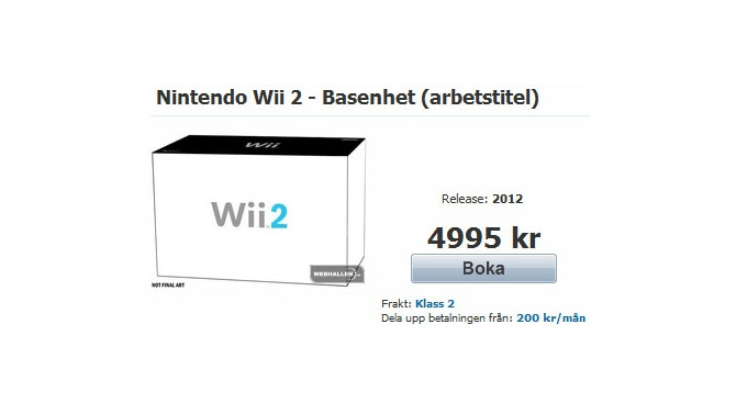 スウェーデンの小売店でWii 2の予約が開始！？