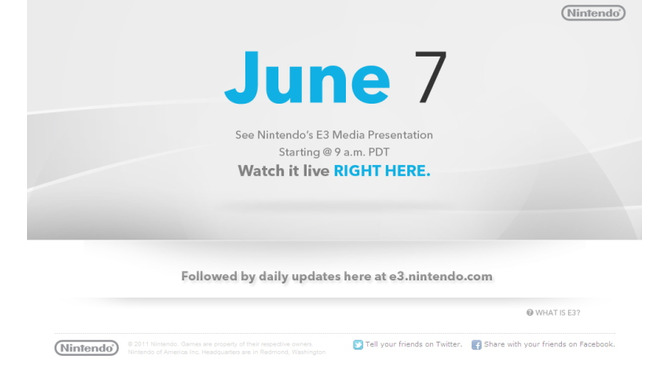 任天堂、E3の特設サイトをオープン・・・運命の日は6月8日 