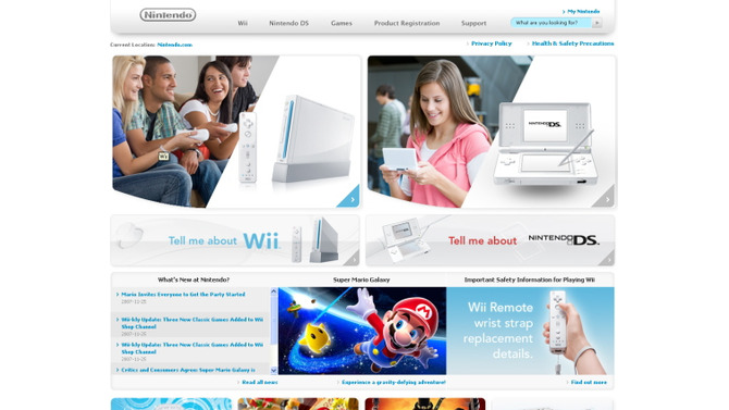 米国任天堂、Nintendo.comをリニューアル
