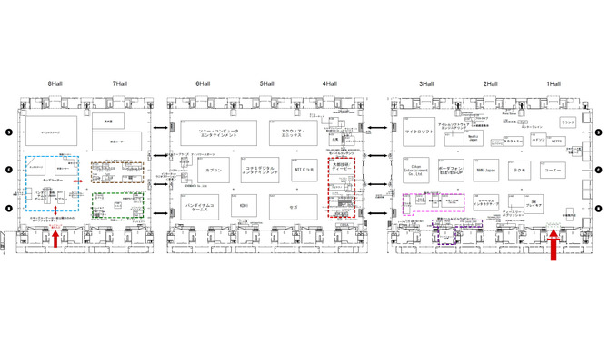 TGSの会場図公開、任天堂等協賛で「レトロゲーム」展も開催