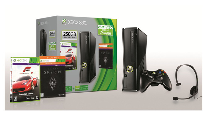 マイクロソフト、『Skyrim』と『Forza4』を同梱した「Xbox 360 250GB バリューパック」発売決定