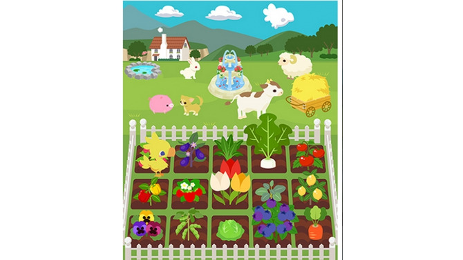 『チョコボのチョコッと農園』ゲーム画面