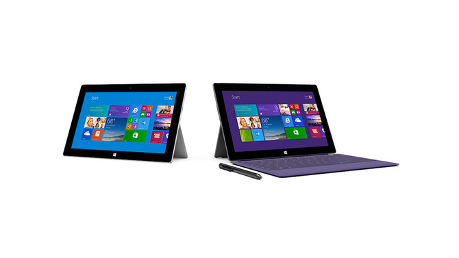 「Surface Pro 2」（右）と「Surface 2」