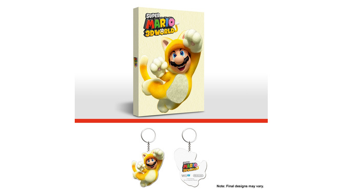 海外小売「GAME」、『スーパーマリオ3Dワールド』限定予約特典はネコマリオのキーリングとスリーブ箱に