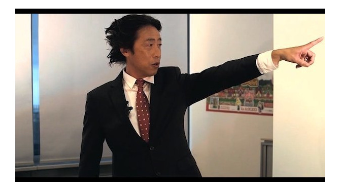 成歩堂コスプレの柴田氏（Nintendo Directより）