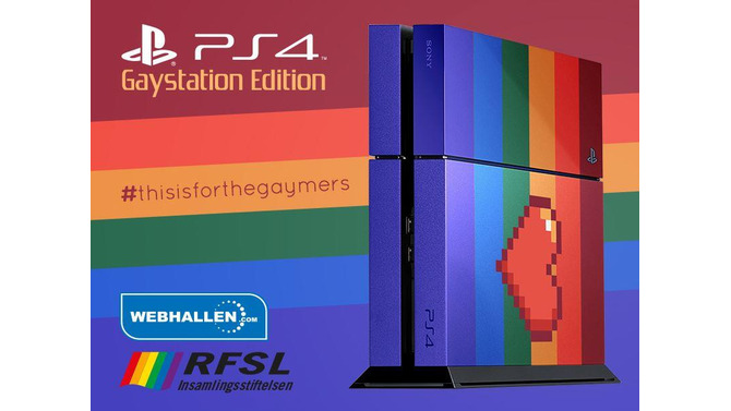 レインボーのカスタムPS4「ゲイステーション」が海外でオークション発売される、LGBT支援目的で