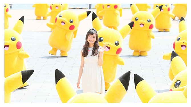 ピカチュウ50匹が大集合！ ディアンシー役・松本まりかも大興奮