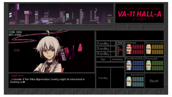 サイバーパンク（未来）でバーテンダーアクションな『VA-11 HALL-A』登場