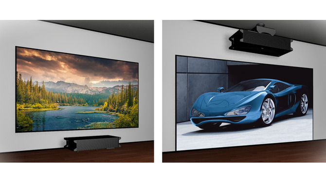 迫力ある映像が投影できる