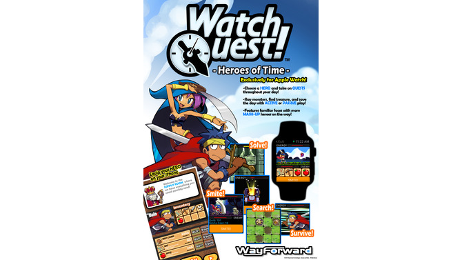 Apple Watch向けファンタジーアドベンチャー『WATCH QUEST』発表…時計でゲームをする時代へ