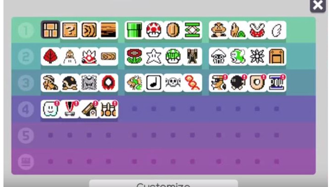 『マリオメーカー』ステージ部品を構成するツールは1日ずつアンロック