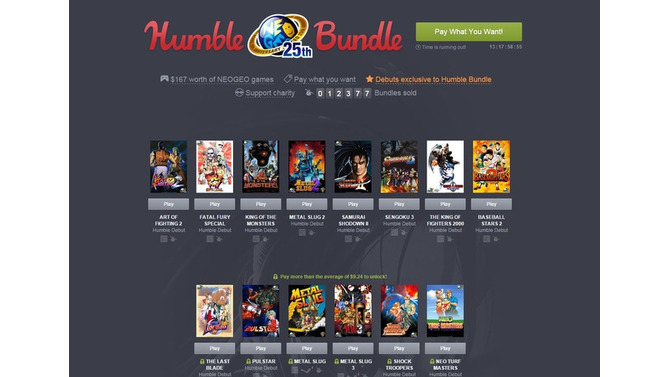 ネオジオ25周年！記念してブラウザで試遊できる「Humble NEOGEO 25th Bundle」販売中 ― SNKの名作が集う