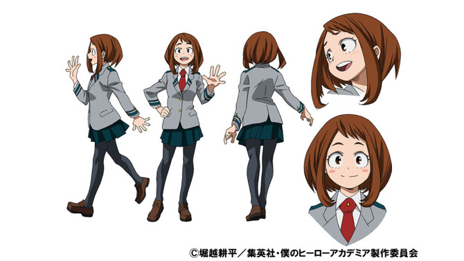 麗日お茶子（うららか おちゃこ）キャラクターデザイン