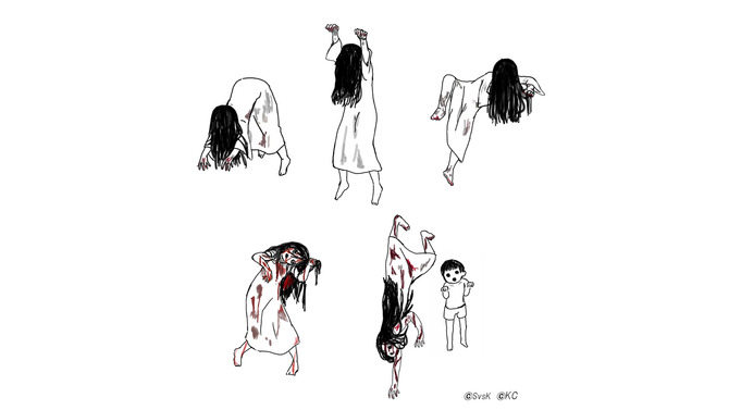 「貞子vs伽椰子」がコップのフチ子に！あのホラーヒロインがプティットシリーズとしてフィギュア化