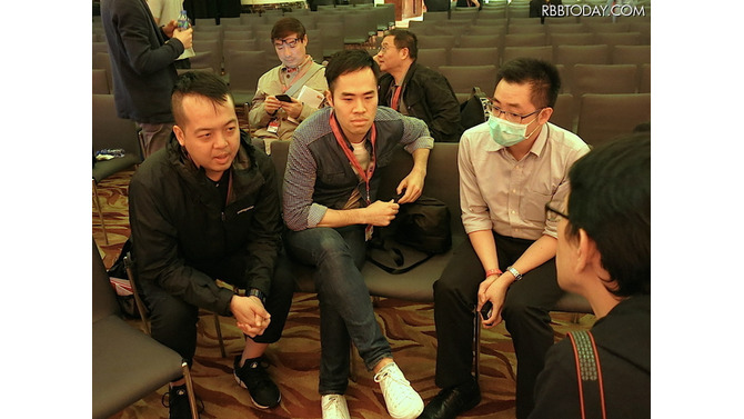 インタビューに答えてくれた香港メディアのみなさん（写真左から、ERIC FUNG氏、PANG SUNG KIT氏、DESMOND CHOW氏）