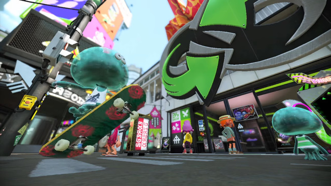 『スプラトゥーン2』クラゲはスケボーがうまい！？街中の1シーンが公開