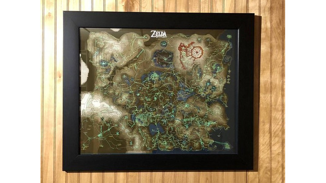 旅の記録をそのまま記念作品に！『ゼルダの伝説 BotW』「足跡モード」をウォールアート化