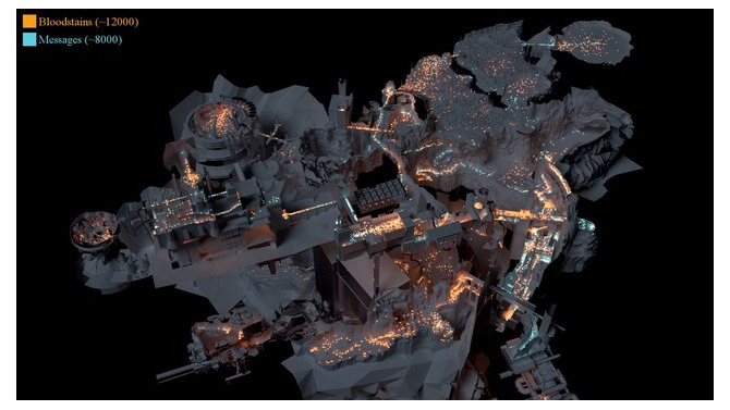 どこで死んだか覚えてる？『DARK SOULS』ファンお手製の「YOU DIEDマップ」で思い出が蘇る