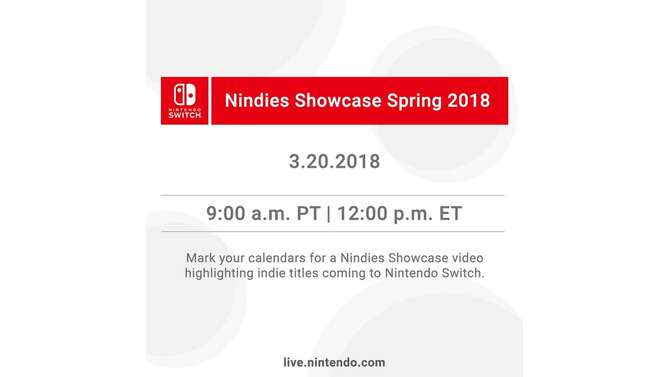 米任天堂、インディータイトル紹介番組「Nindies Showcase Spring 2018」を海外向けに放送