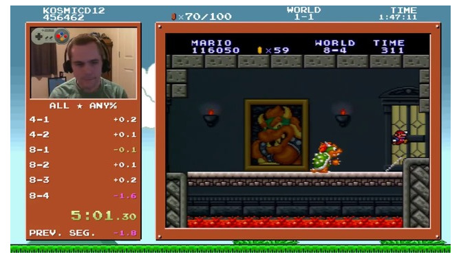 5分で解るスーパーマリオ？SFC版『スーパーマリオブラザーズ』RTA記録が更新