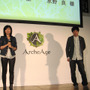 『ArchAge』原作小説を書いたジョン・ミンヒ氏（左）と、推薦文を手がける水野良氏