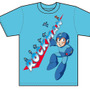 ロックマン Tシャツ メインロゴ-青