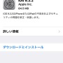 ソフトウェアアップデートの画面（iPod）