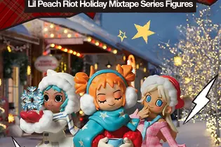 POP MART新作！リルピーチのホリデーミックステープシリーズがAliExpressで登場。音楽×冬デザインが可愛すぎる限定フィギュア【数量限定】 画像