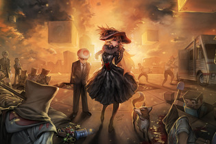 悪のピーチ姫が君臨するハイレベルファンアート“Black Widow Peach” 画像