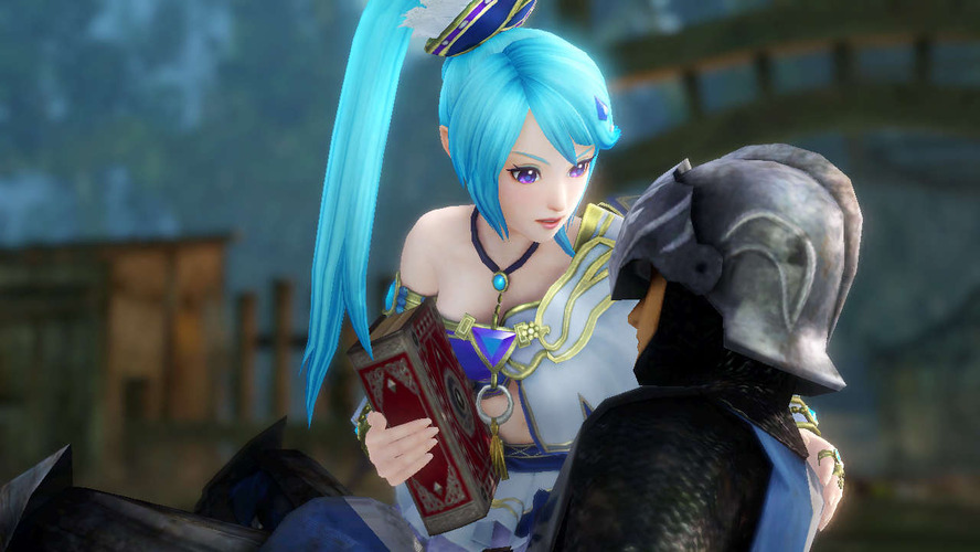 魔物にやられ傷ついた兵士を、魔法で癒すラナ