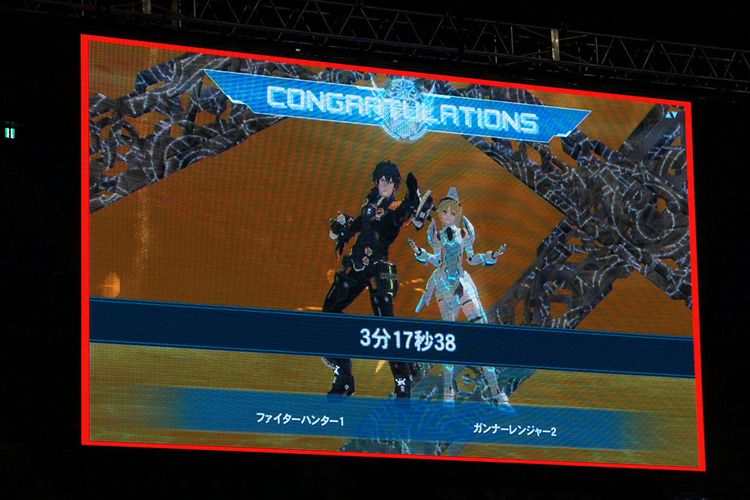 アークスグランプリPS Vita部門「ぶた」チーム優勝の瞬間。ナックルによる猛攻がピタリとはまり、決勝の相手である「Clover Club」チームに50秒近くの差をつけての圧勝でした