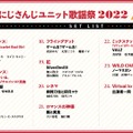 「にじさんじユニット歌謡祭2022」が4月28日（日）よりABEMAで無料配信決定！80名以上のライバーが歌い踊る姿が無料で見られちゃう