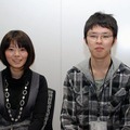 トイロジックでメンターを務めた遠渡知里さん（開発部デザイン課デザイナー・左）と、新人の林宏晃氏（開発部プログラム課プログラマー・右）