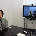 ヘキサドライブで東京採用された岩本東治郎氏（プログラマ・左）と、テレビ会議で参加した大阪採用の中山徹氏（プログラマ・画面左）