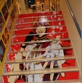 各フロアの階段部分にはキャラクターが描かれている