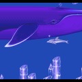 巨大なクジラも3Dに