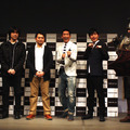 写真左から小倉氏、桜庭氏、谷村氏、麒麟・田村氏、麒麟・川島氏、鎧の騎士