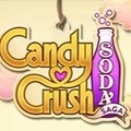 ゲームのロゴタイトル。「CandyCrush SAGA“SODA”」なのか、「CandyCrush“SODA”SAGA」なのか、ちょっとわかりません。
