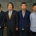 左から企画・総監督：小川洋一氏、白組 代表取締役社長：島村達雄、監督：河村友宏、監督：小森啓裕