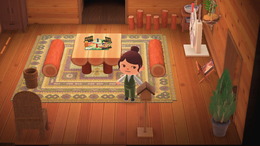 『あつまれ どうぶつの森』秋の夜は人生ゲームで決まり!住人も喜ぶ、茶色系ナチュラルなお部屋を作ろう