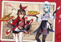 『原神』アンバー、エウルアのコラボ衣装が可愛すぎる…!中国で「ピザハット」コラボ開催決定