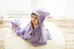 ふんわりやわらかい「ゲンガー」に包まれる!巾着袋フード付きバスタオルが「可愛い」と大評判